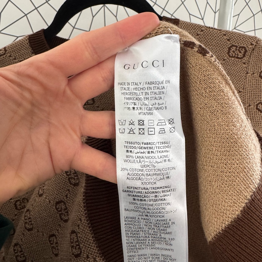 Gucci Kids GG Monogram Knit Sweater | Made in Italy - Picture 3 of 3